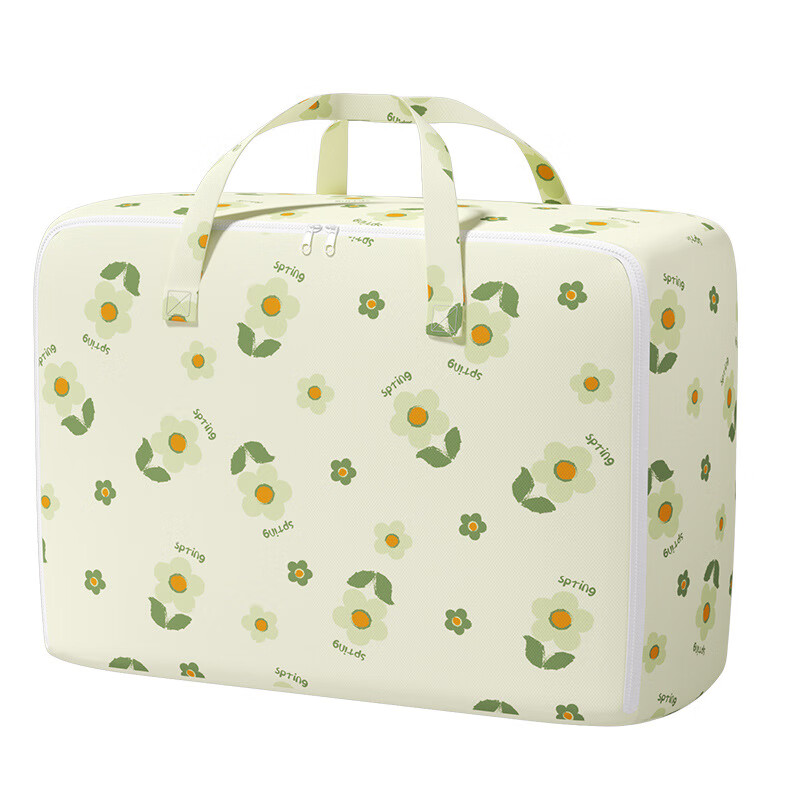 Quilt bag storage bag luggage bag moving express clothes large packing bag quilt special extra large capacity wear-resistant 60*30*48cm large capacity beige flowers