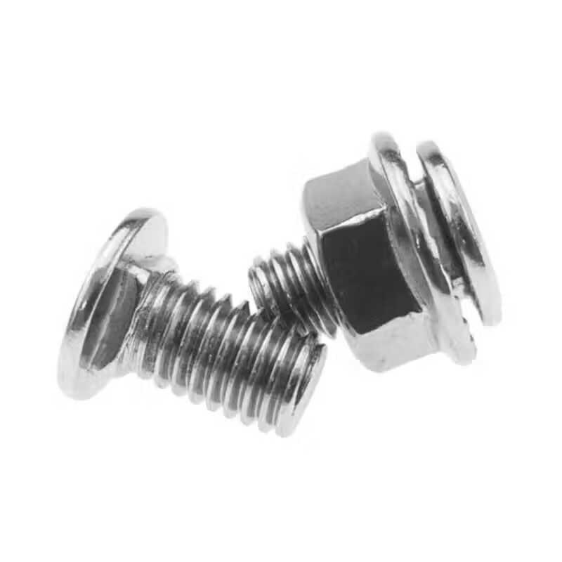ZNMW stainless steel bridge screw flat head square neck 201 304 flange nut bridge screw set 304 stainless steel m8*16 (1000 sets)