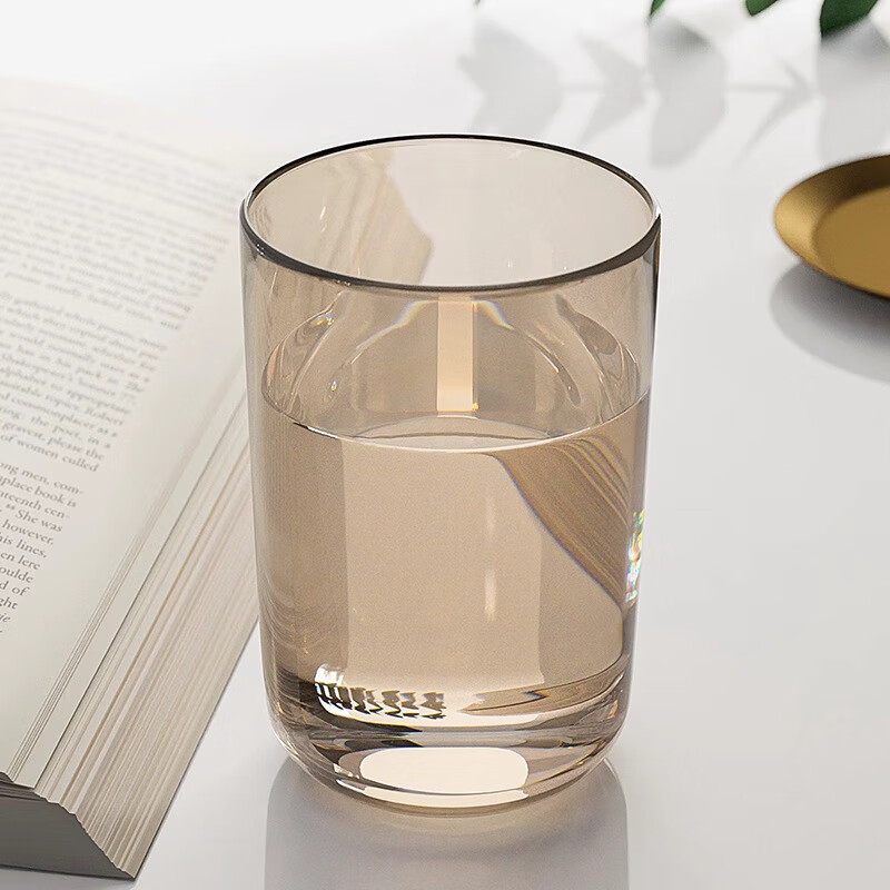 HOUYA mouthwash cup, toothbrush cup, transparent toothpaste and toothbrush storage box, children's mouthwash cup, toothbrush cup, color shipped randomly, 2 pieces, light luxury wash cup, color random