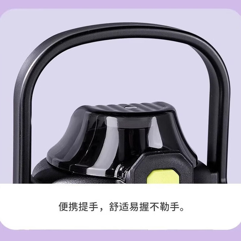 Poppy Bear Water Cup Large Capacity Plastic Cup Boys Fitness Sports Water Bottle Ton Bucket Ton High Temperature Resistant Plastic Kettle Summer Cup Strap Ton Ton Purple 1800ml + Cup Brush Straw Brush