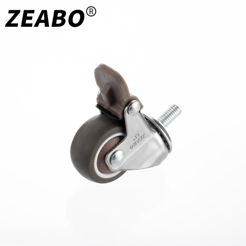 Zuobo caster 1.5 inch screw wheel screw M8*15 brake wheel with brake universal wheel 4 pieces