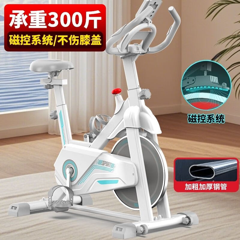 Home spinning silent exercise bike indoor bicycle bicycle female weight loss exercise adult fitness equipment black silent model/with mobile phone holder