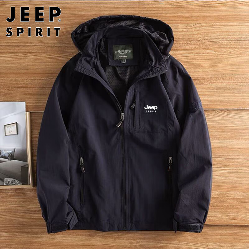 JEEP SPIRIT Jeep jacket men's work jacket men's autumn and winter casual sports high-end assault hooded style clothes