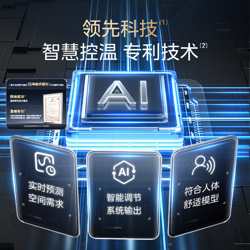 Midea central air conditioner, one to three, multi-online, 5 HP starlight, two bedrooms and one living room, pure copper tube inverter air conditioner, Mini outdoor unit MDS-120W-D02-XG (GNX4-1)