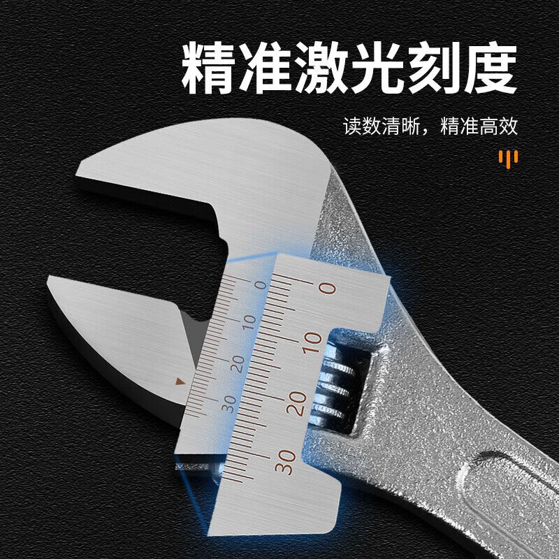 Complete range of adjustable wrench tools, adjustable wrench, multi-functional large open pipe wrench, hardware, small wrench, adjustable wrench plate, light handle classic adjustable wrench 15 inches