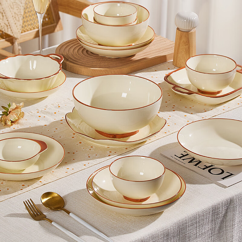 Haoya Jingdezhen underglaze color ceramic tableware ceramic bowl rice bowl noodle bowl household tea card 4.5 inch rice bowl 10 pack