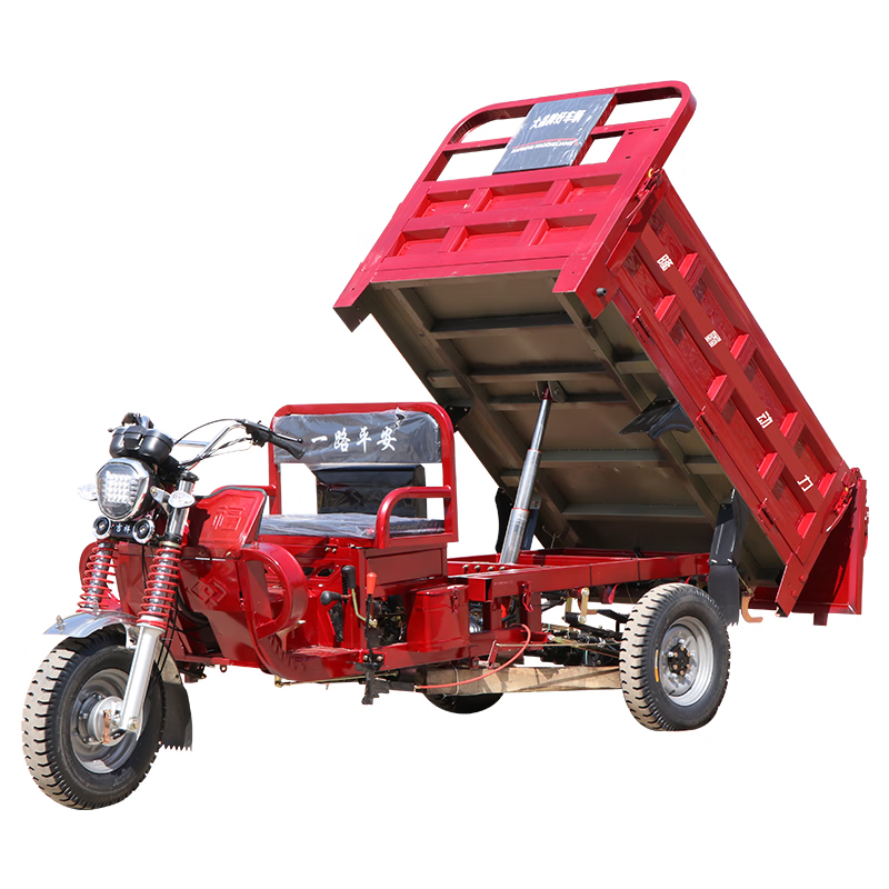 GUANGJUE flat seat gasoline Loncin water-cooled engine fuel three-wheel motorcycle can be lifted and dumped, free shipping 250cc flat seat air-cooled 1.2 meters wide x 1.8 meters long