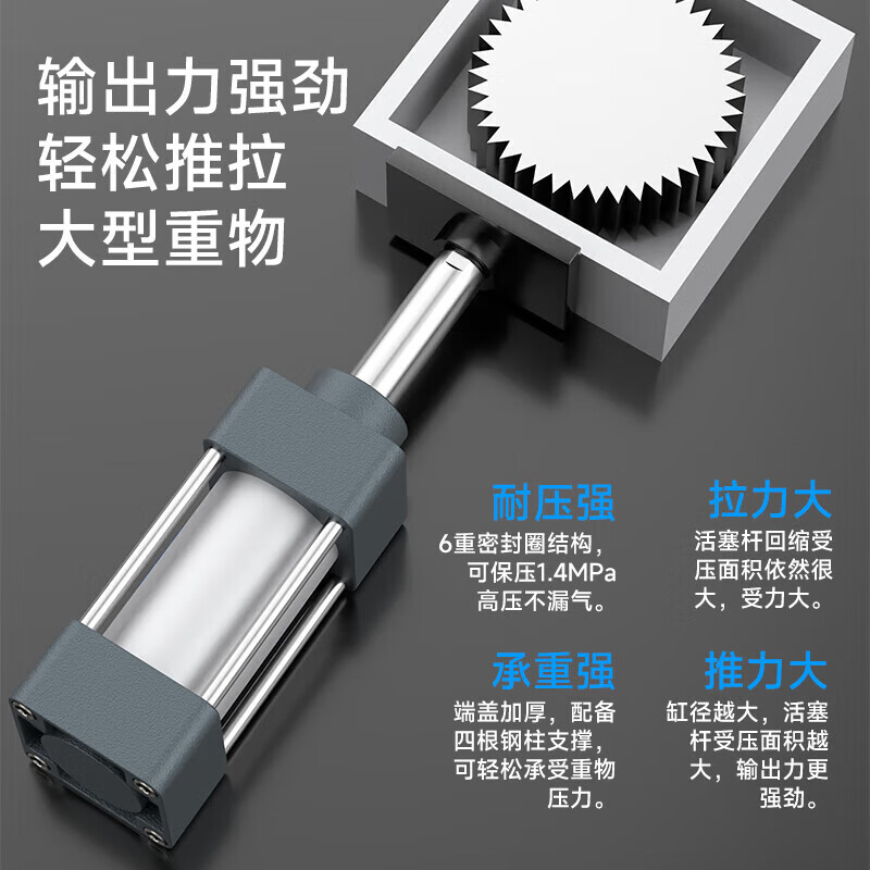 Chint (CHNT) standard cylinder thin SC cylinder pneumatic small large thrust 50 32 40 63 80 100 bore with magnetic ring SC50X50-S