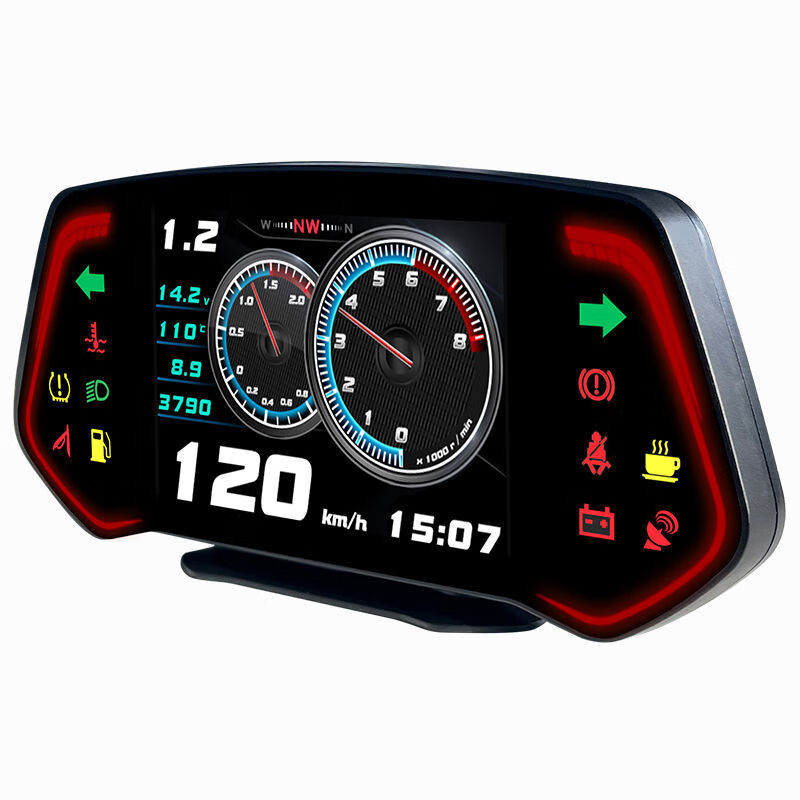 Car HUD head-up display GPS navigation car multi-function OBD speed fuel consumption gradient tire pressure meter universal standard version OBD + USB three OBD