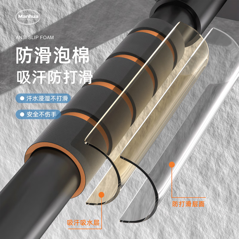 Fan Tisi punched horizontal bar wall fixed home base installation single pole indoor home pull-up screw steel pipe third generation upgraded horizontal bar (90-100) + free level + expansion screws