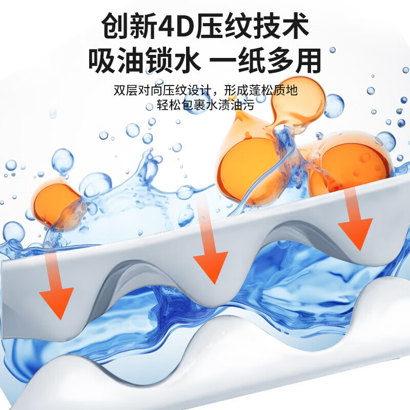 Congma kitchen paper hanging lazy rag wet and dry kitchen towel disposable rag dish towel 2 layers 200 cigarettes * 2 bags