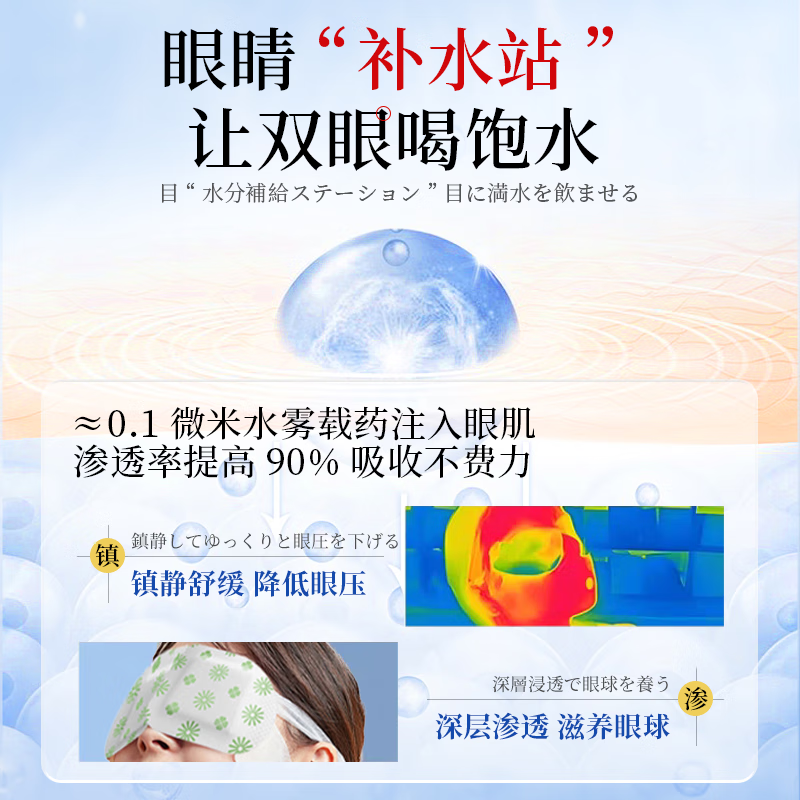 Honda Pharmaceutical Lutein Steam Eye Mask to Relieve Eye Fatigue, Special Hot Compress for Sleep, Massage Dry Eyes, Blurred Vision, 3 Boxes