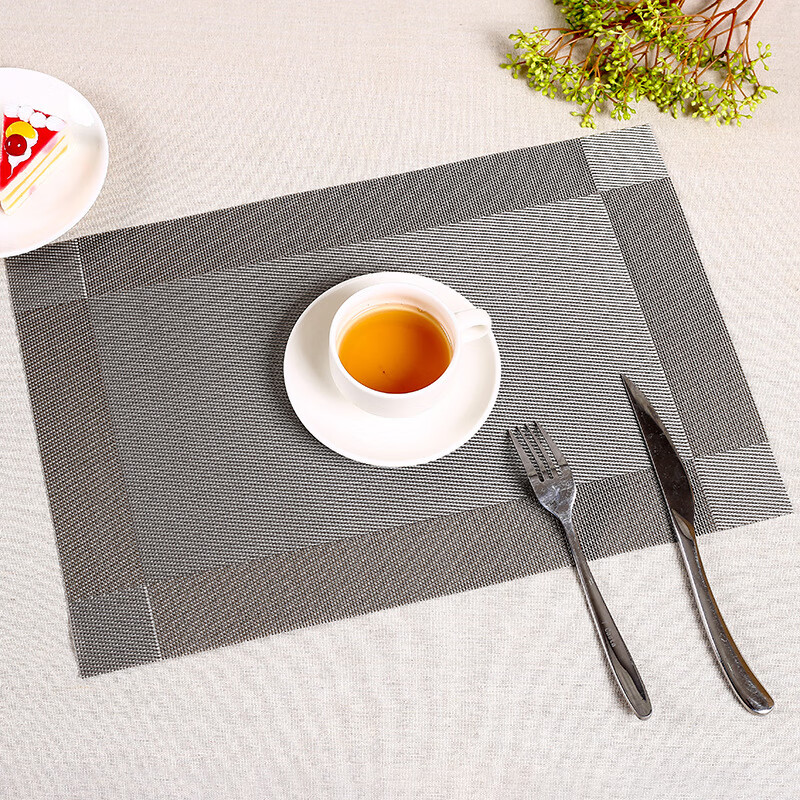 Mengting dining table mat, coffee table mat, anti-scalding mat, PVC western food mat, table mat coaster, 4 pieces 45*30cm 3034