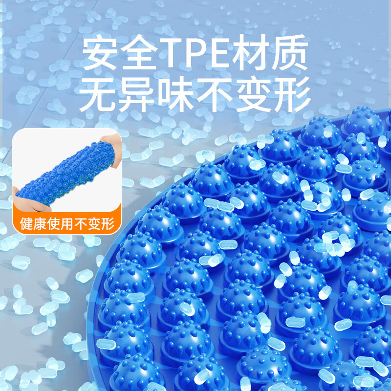 BIBK German acupressure board super jogging special foot massage foot pad to dredge meridians in situ toe pressure board indoor blue diameter 58cm upgraded 5 magnets/deep massage thickened and hardened