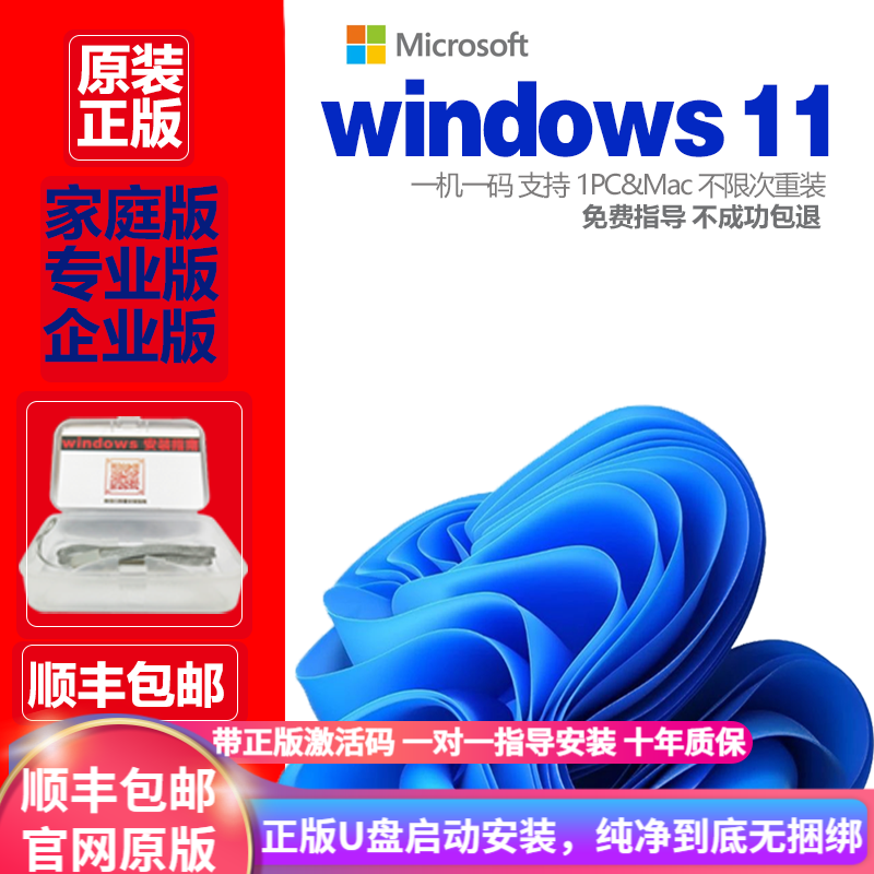 Win11 system genuine professional version windows11 reinstall system u disk professional version activation code upgrade to professional version win11 home version u disk version + key