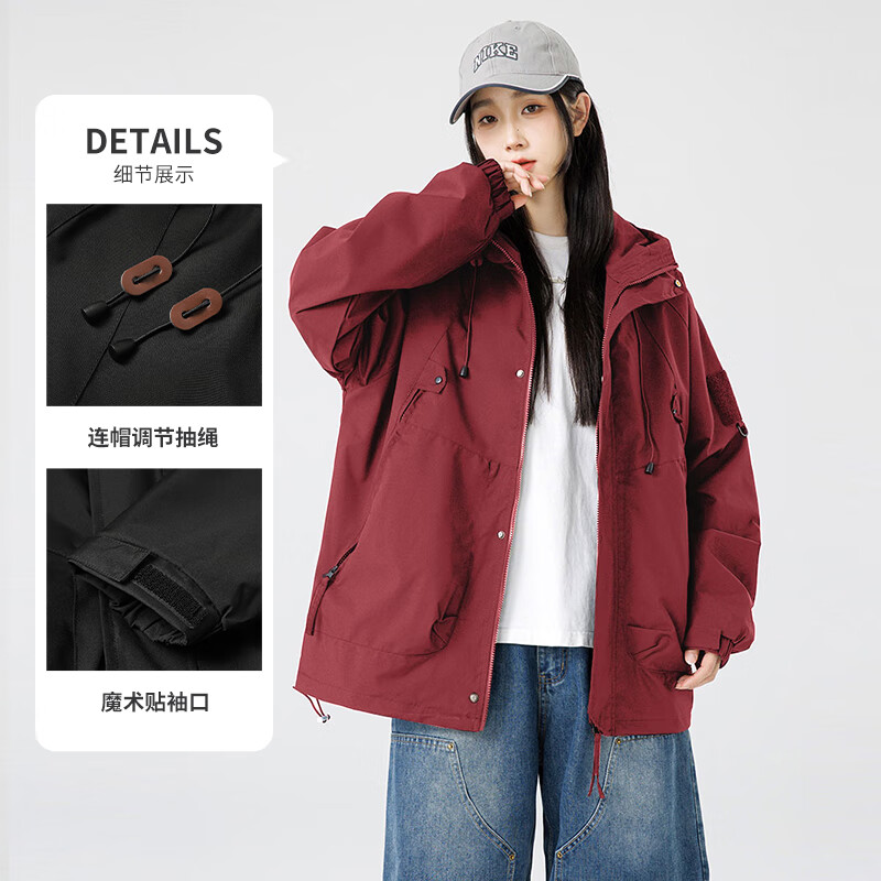 Western Camel (VANCAMEL) Jacket Men's Youth Windproof and Waterproof Unisex Mountaineering Outdoor Couple Jacket Vermilion Red S