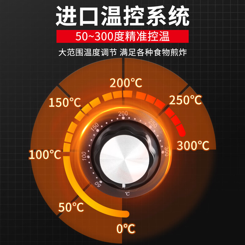 Junling griddle electric commercial teppanyaki fried rice equipment cold noodle machine thickened griddle electric hand cake making machine EG-820D (independent switch + dual temperature + chrome-plated non-black and anti-stick)