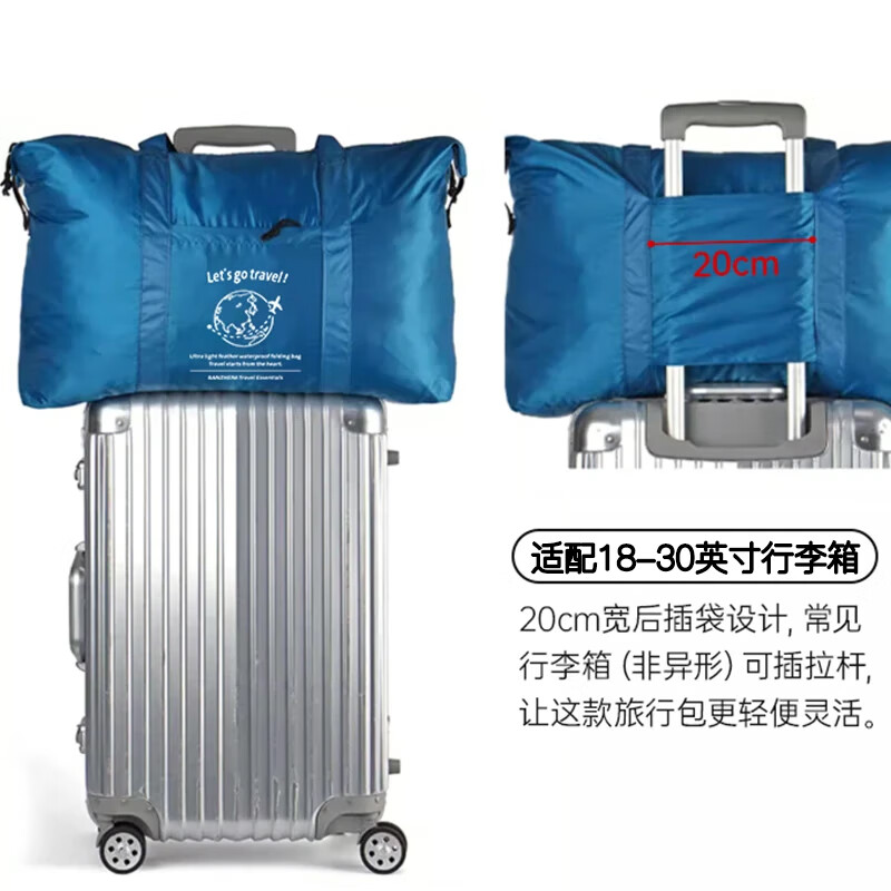 Banzheni travel bag for men and women, large-capacity foldable trolley suitcase storage, maternity bag, fitness portable cross-body bag
