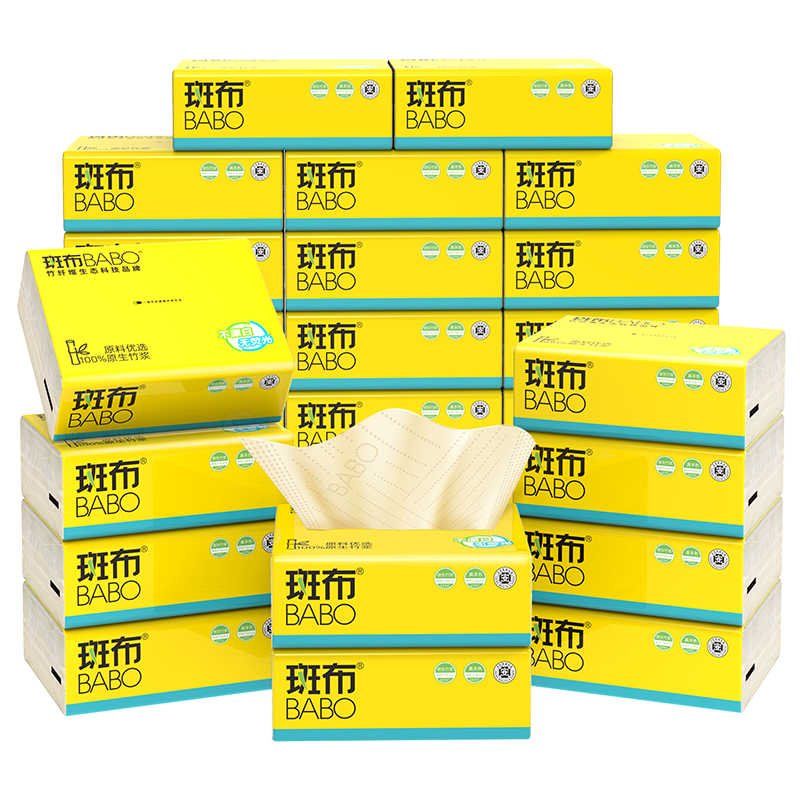 Banbu tissue paper, 3 layers, 90 sheets*30 packs, large S size, not easy to break when wet, toilet paper, paper towels, napkins, whole box