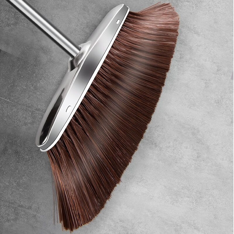 Mamurphy Broom Brown Broom Single Pack Combination Sanitation Broom Non-stick Hair Soft Bristle Cleaning Broom Single Pack