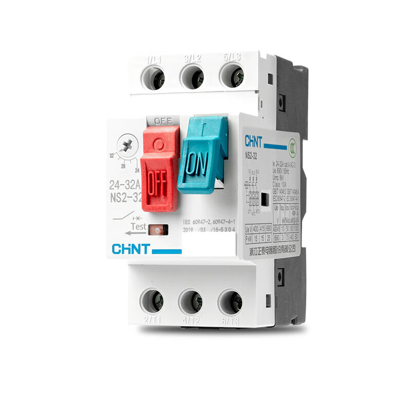 Chint motor protector NS2-25 motor starter three-phase motor overload short circuit protection circuit breaker NS2-80B-16A-25A