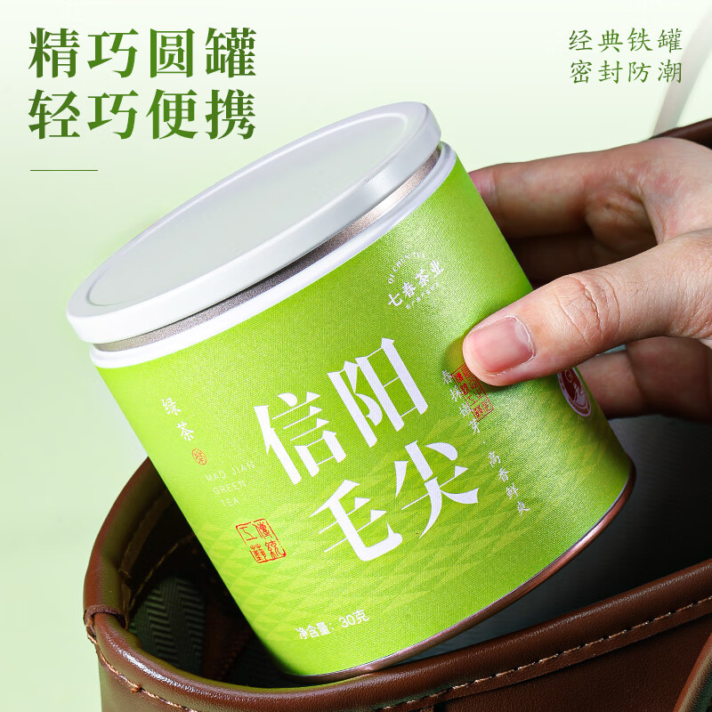 Qichun 2025 Green Tea Xinyang Maojian New Tea Henan Specialty 30g Small Canned Tea Tasting