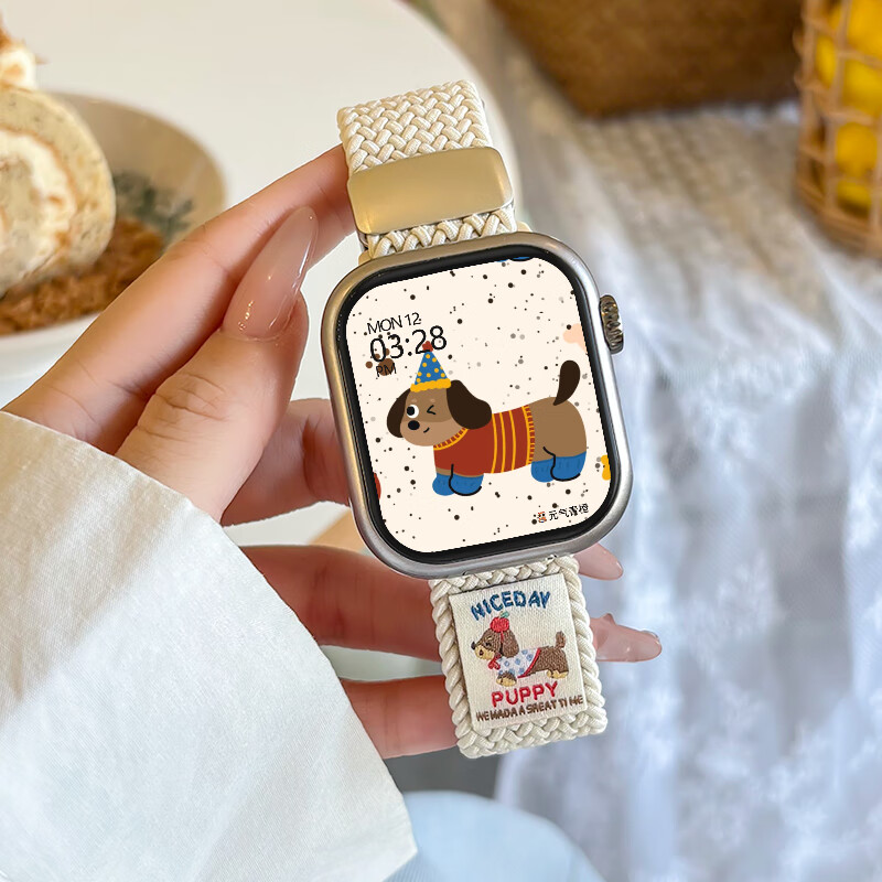 SAE2025 new S10 smart watch ultra-thin 5G full network access high school students and adults can video call GPS positioning multi-functional long-lasting sports phone watch high-end version 4+64 braided dachshund starlight color