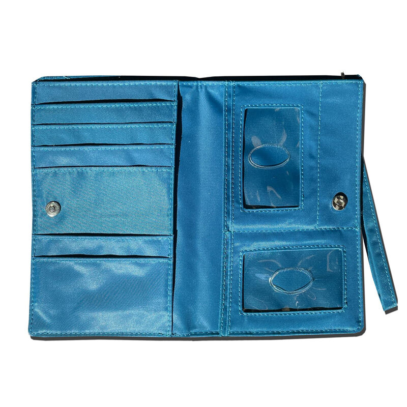 Big Skinny Women's Plus Size myPhone Folding Wallet Ocean Blue 0.64cm*10cm*19cm