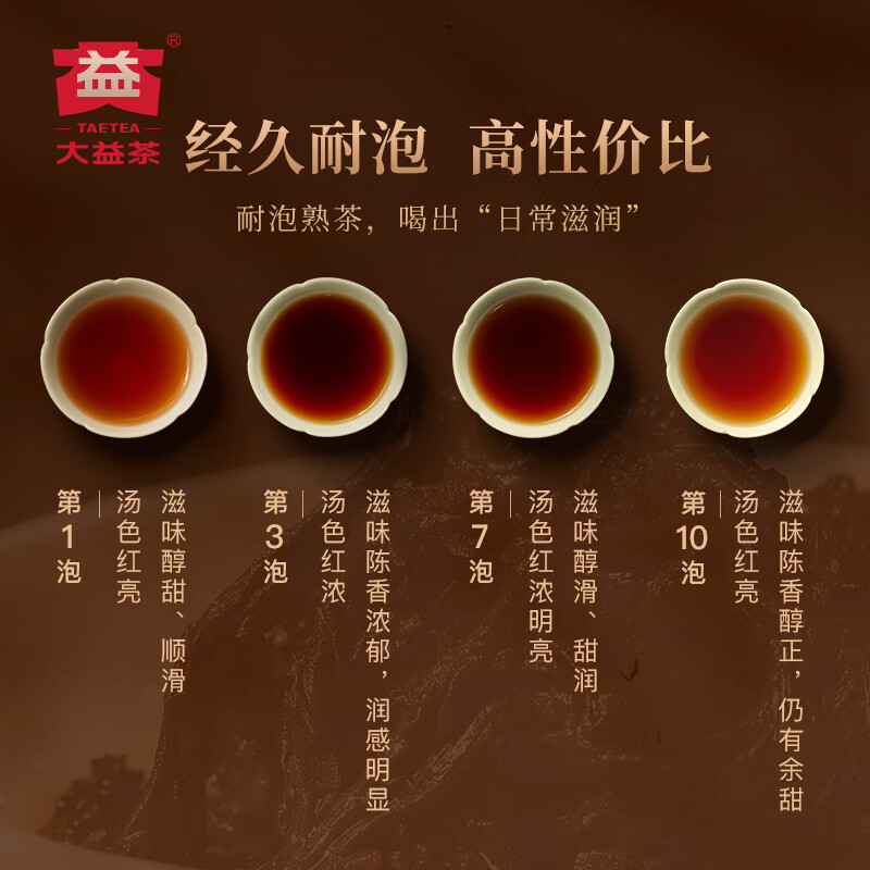 Dayi TAETEA tea Pu'er tea cake tea 3 years old material fine ripe tea 357g/cake self-drinking ration tea