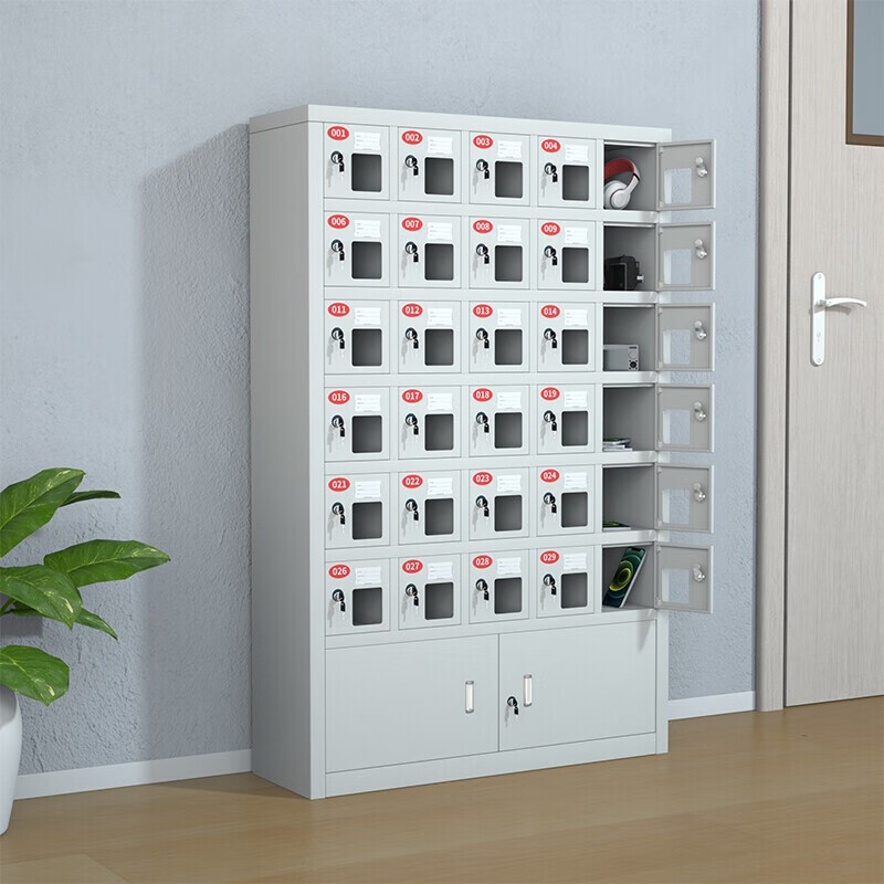 Jingdu mobile phone storage cabinet factory unit mobile phone storage cabinet locker electronic equipment storage cabinet 30-door storage cabinet For more sizes/customization, please contact customer service