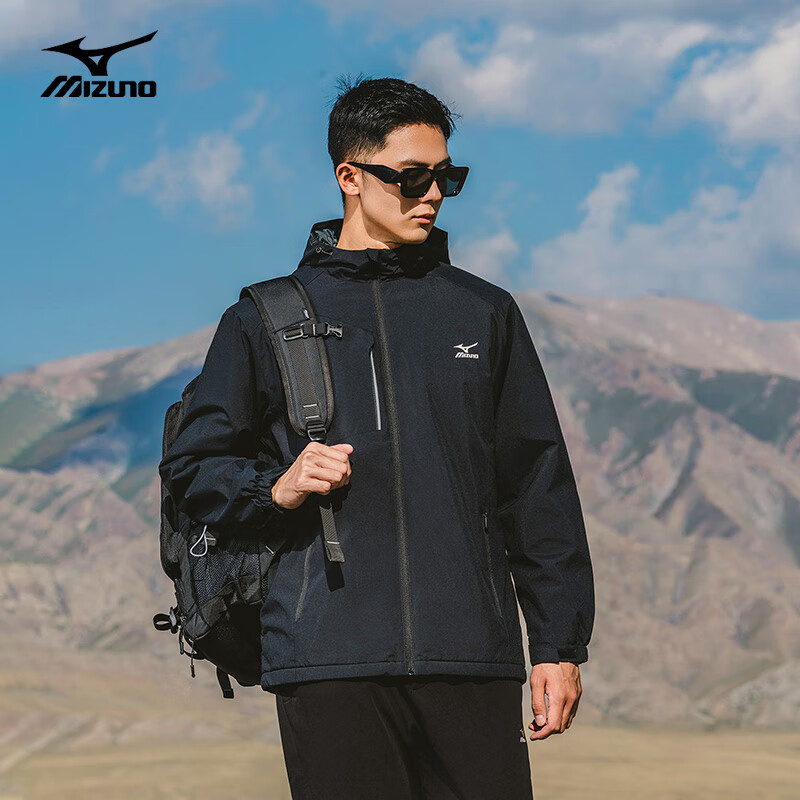 Mizuno outdoor casual jacket men's versatile men's hooded windproof and waterproof spring and autumn jacket