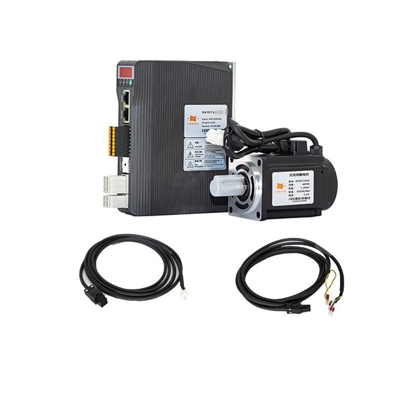 Yue Changsheng 1000W Set 80 Flange 3.3NM AC Servo Motor Drive Controller Set High Performance Programmable Rose Red SVD750-EC-Ethercat 10M80SS3330A