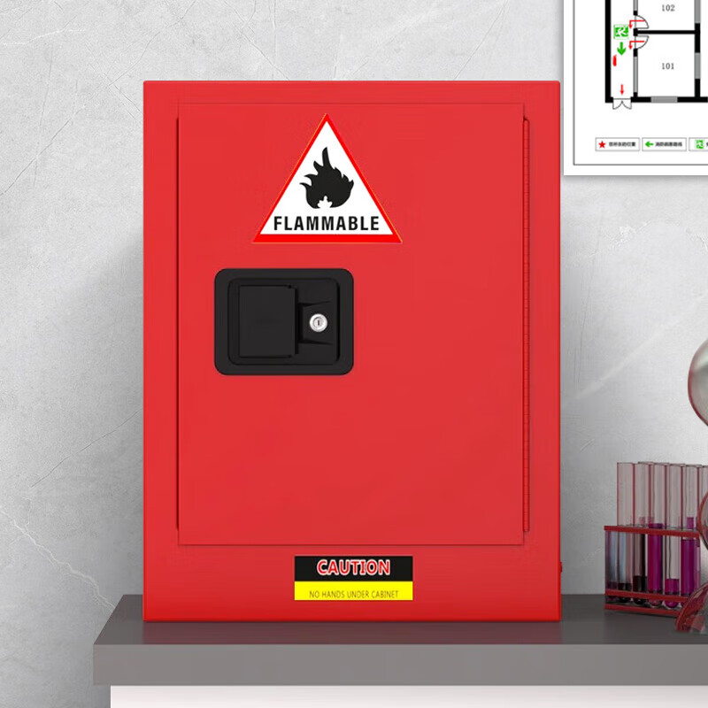 Baigang all-steel explosion-proof cabinet chemical safety cabinet flammable and explosive hazardous chemicals storage cabinet 45 gallon red