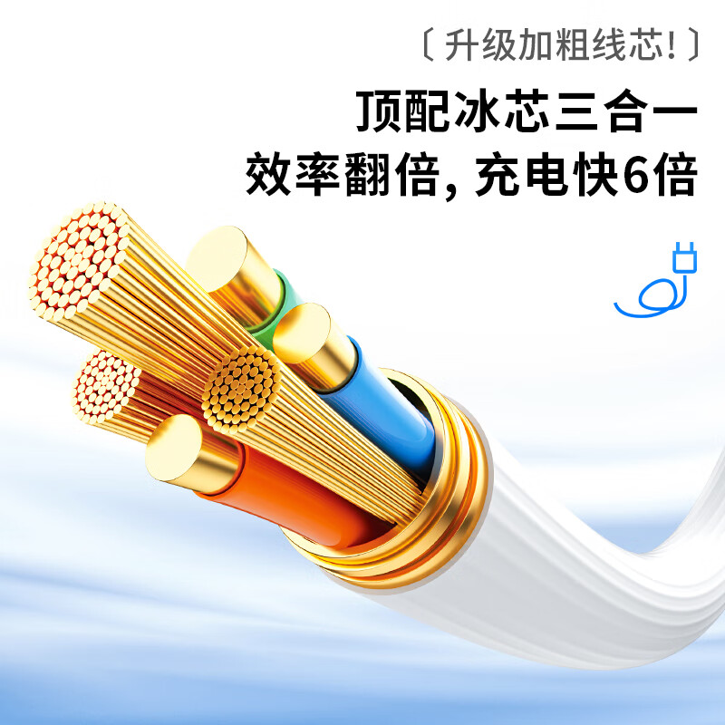 AMKE charging cable three-in-one data cable one-to-three 100W fast charging type-c multi-three heads suitable for Apple iPhone Xiaomi OPPO Samsung Huawei vivo Android car