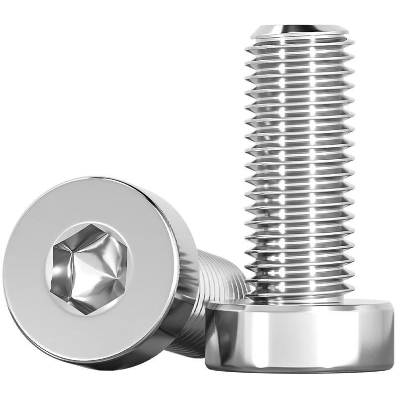 Tianzhuo Hardware 304 stainless steel thin head hexagon socket screws DIN7984 short head extended bolts M3M4M5M6M8M10M12 M8*15 (5 pieces)