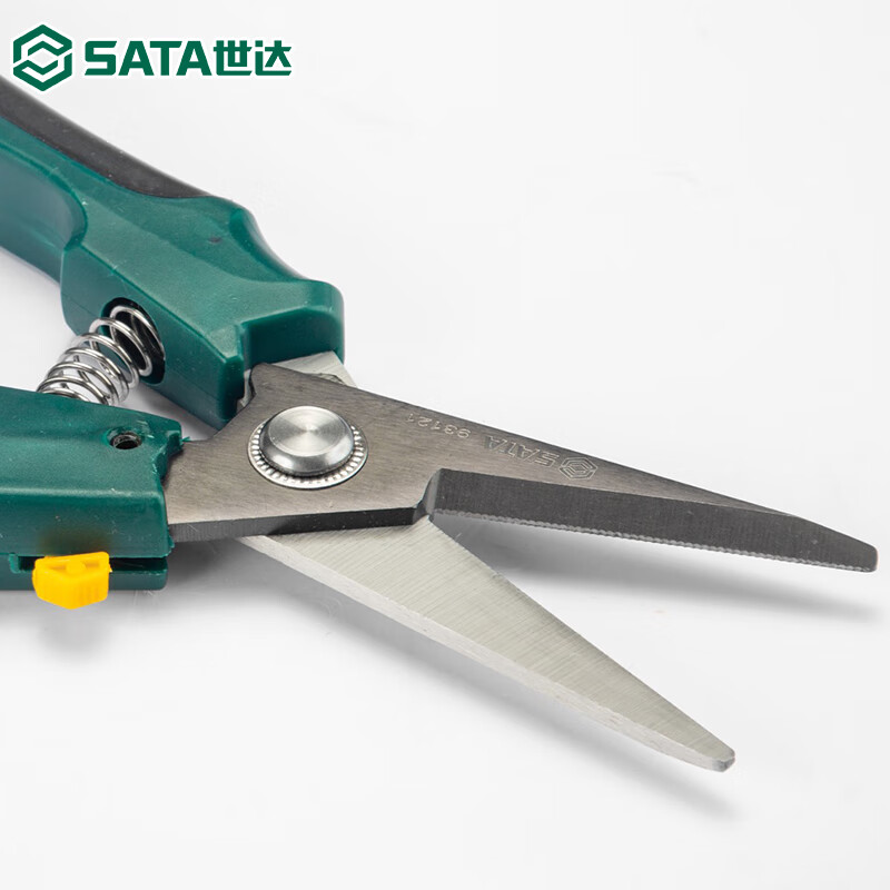 Star scissors household strong stainless steel electrician scissors industrial heavy-duty practical scissors Kevlar serrated scissors 93121_Kevlar serrated scissors 8_