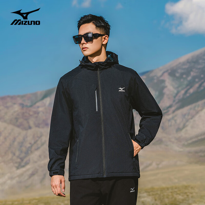 Mizuno outdoor casual jacket men's versatile men's hooded windproof and waterproof spring and autumn jacket
