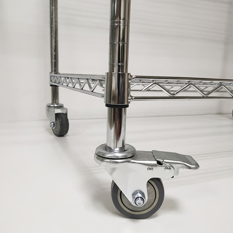 Wen Yijia three-layer tool cart stainless steel color turnover rack trolley transport truck mobile sorting truck cargo handle needs to add layers double handle height