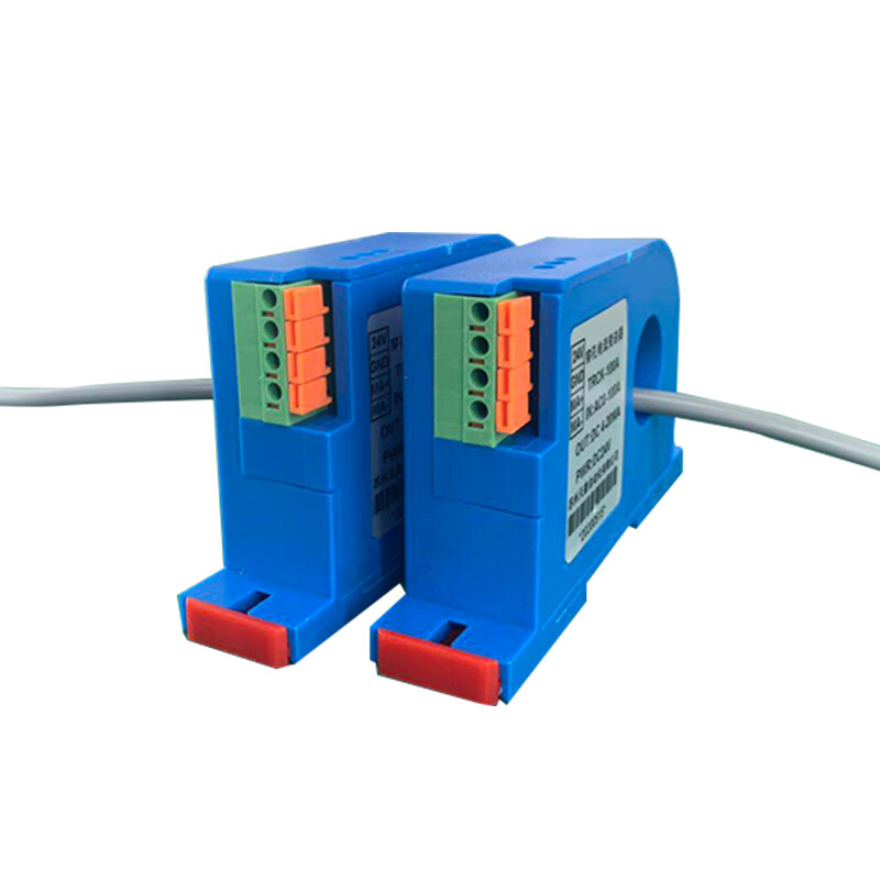 High-precision perforated AC current transmitter 4-20mA output power transformer Hall sensor 0-50A AC 02A/420MA