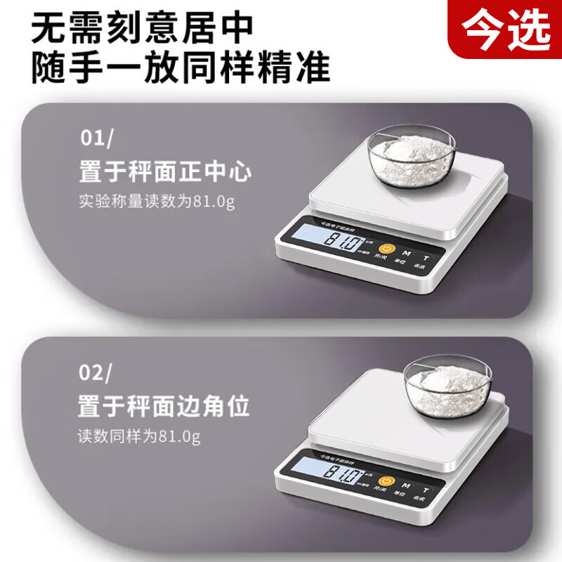 Zhang Chenguang endorses electronic scales, kitchen scales, high-precision 0.1g food electronic scales, Chinese medicinal materials, small precision tea grams, jewelry scales, rechargeable/battery stainless steel surface 5kg/0.1g