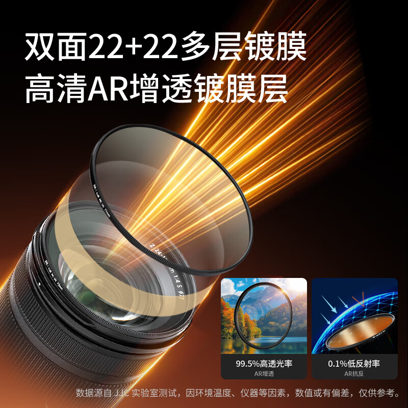 JJC UV mirror lens protection mirror suitable for Canon Sony Fuji Nikon SLR mirrorless camera lens accessories