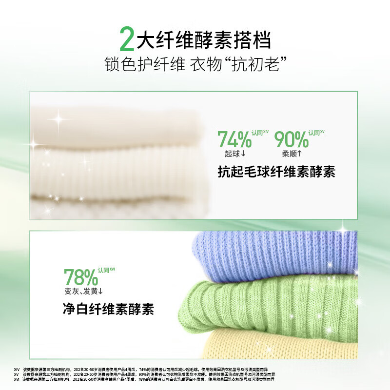 Poying imported laundry detergent with 9 major enzymes 2.2L lavender fragrance 99% sterilization and mite removal, final clearance