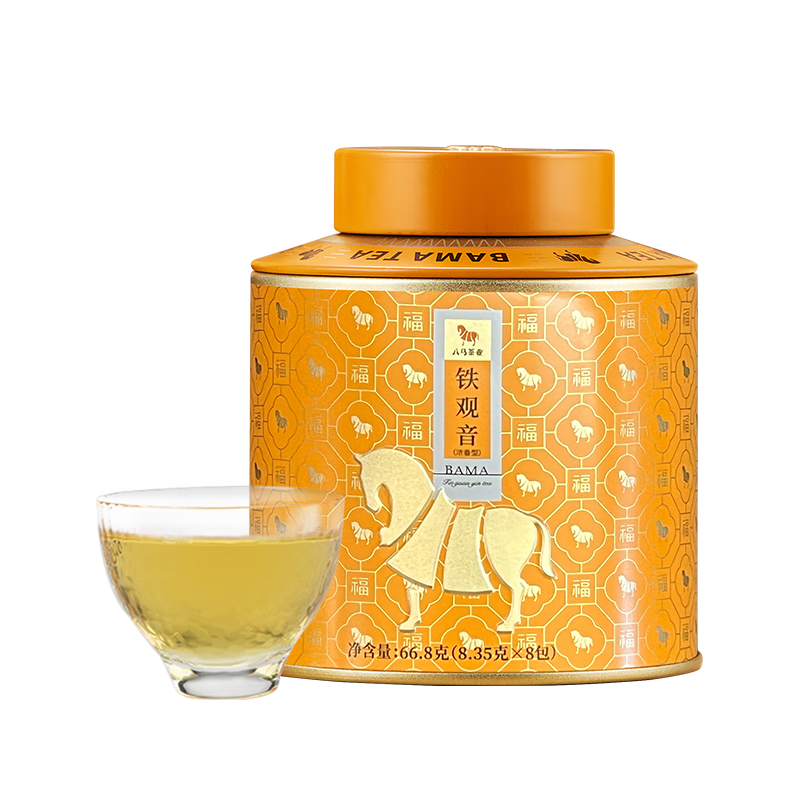 Bama Tea Industry Oolong Tea Baifu No. 1 Can Anxi Tieguanyin Strong Flavor Special 66.8g Canned Tea