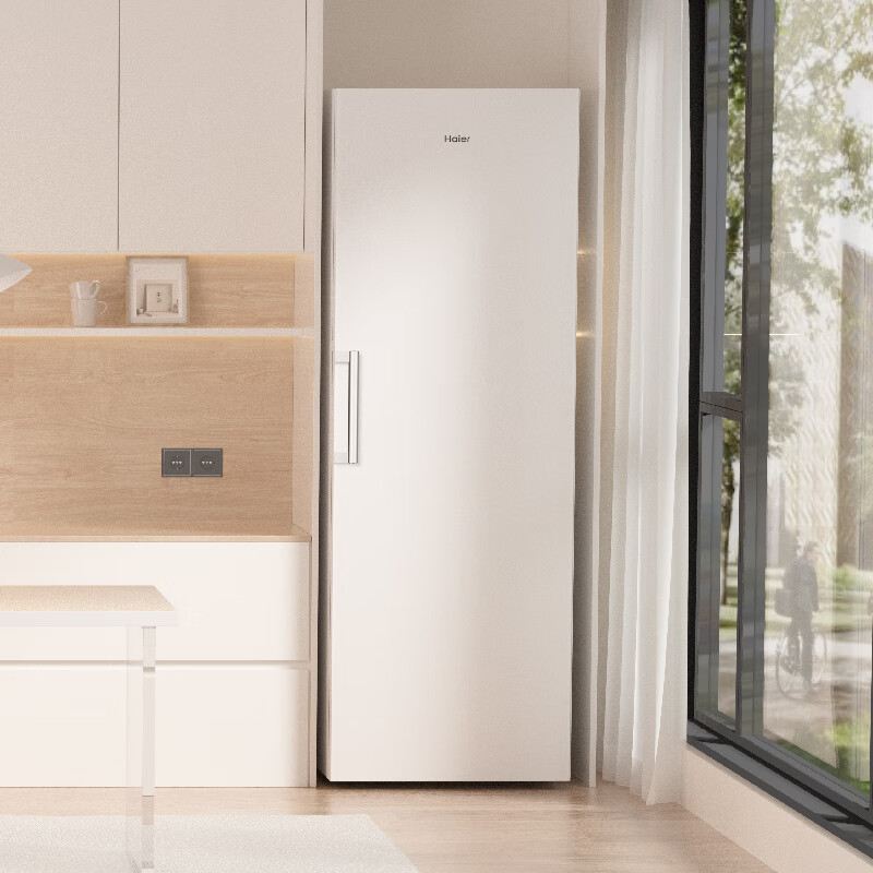 Haier Little Red Flower Bloom Edition 335L vertical air-cooled frost-free small freezer household vertical freezer refrigeration or freezer small refrigerator BD-335WGHEGDW9