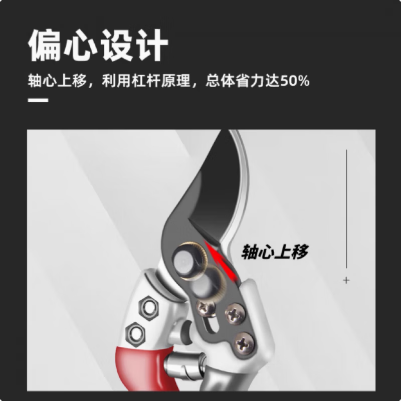 QCSK German gardening scissors, pruning shears for thick branches, special scissors for flower art, household garden fruit tree pruning shears, 1 pack, SK5 alloy blade