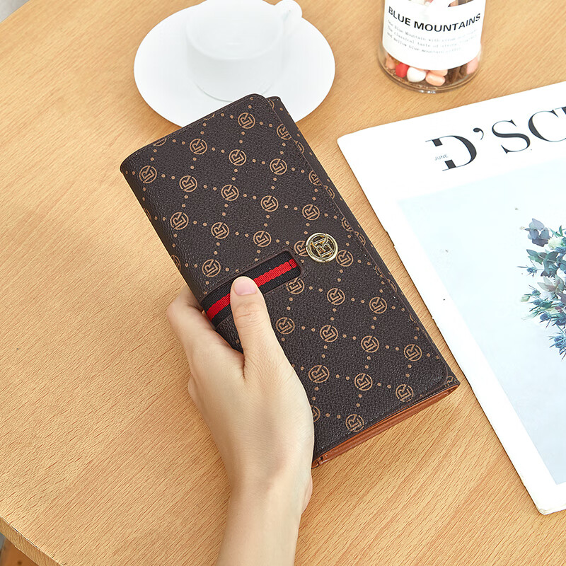 Old lady wallet large capacity long card holder 30% off money bill holder clutch bag coin purse birthday gift for girlfriend