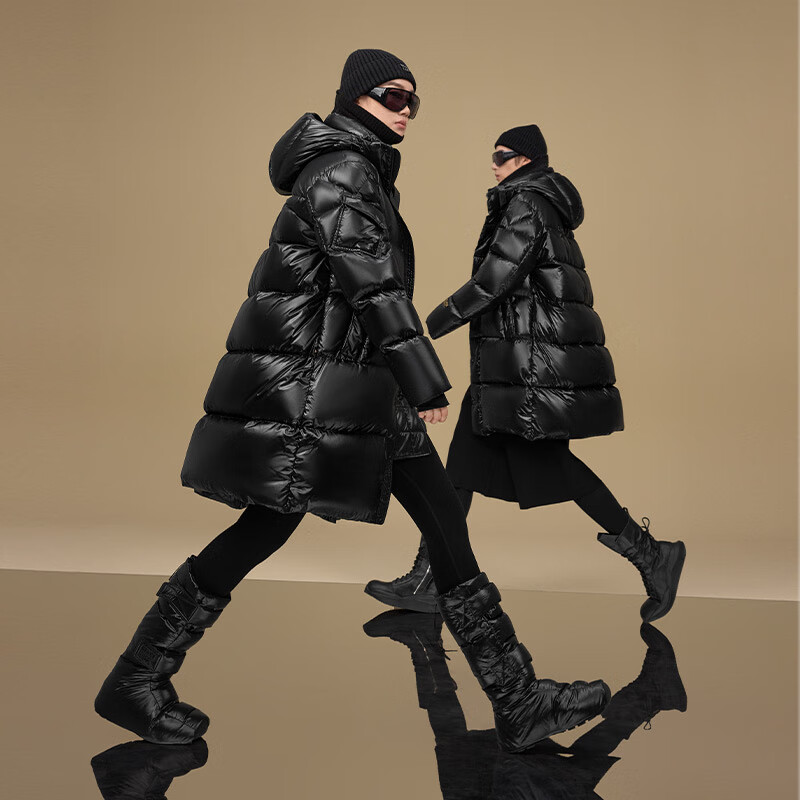 Govan Lu Yuxiao Black Gold Goose Down Jacket Pioneer 5.0 Six-Gate Uniform Style for Men and Women 25 Years New Puff Down Jacket Black M