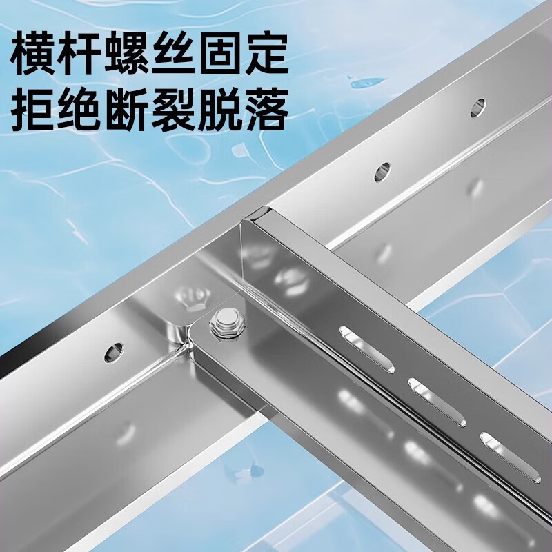 Air conditioner outdoor unit side-mounted bracket stainless steel safety heightening, lengthening and thickening 1-1.5P/2P/3 horizontal mounting shelf bracket universal high-rise household 2-3P stainless steel side-mounted bracket thick 1.7MM screws provided