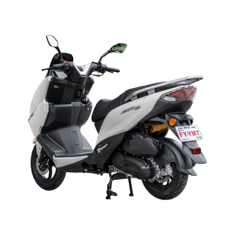 Flying Eagle Angel Eye 150 Pedal Fuel Motorcycle, Safe and Intelligent Double Disc Brakes for Transportation and Fuel Saving, Symphony White Supreme Model