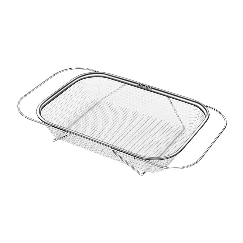 Wing Fantasy 316 Sink Drain Basket Stainless Steel Kitchen Sink Retractable Wash Basin Rack Multi-functional Tableware Drainage Basket 316 Steel Small Retractable Drain Basket Comes with Anti-Slip Mat